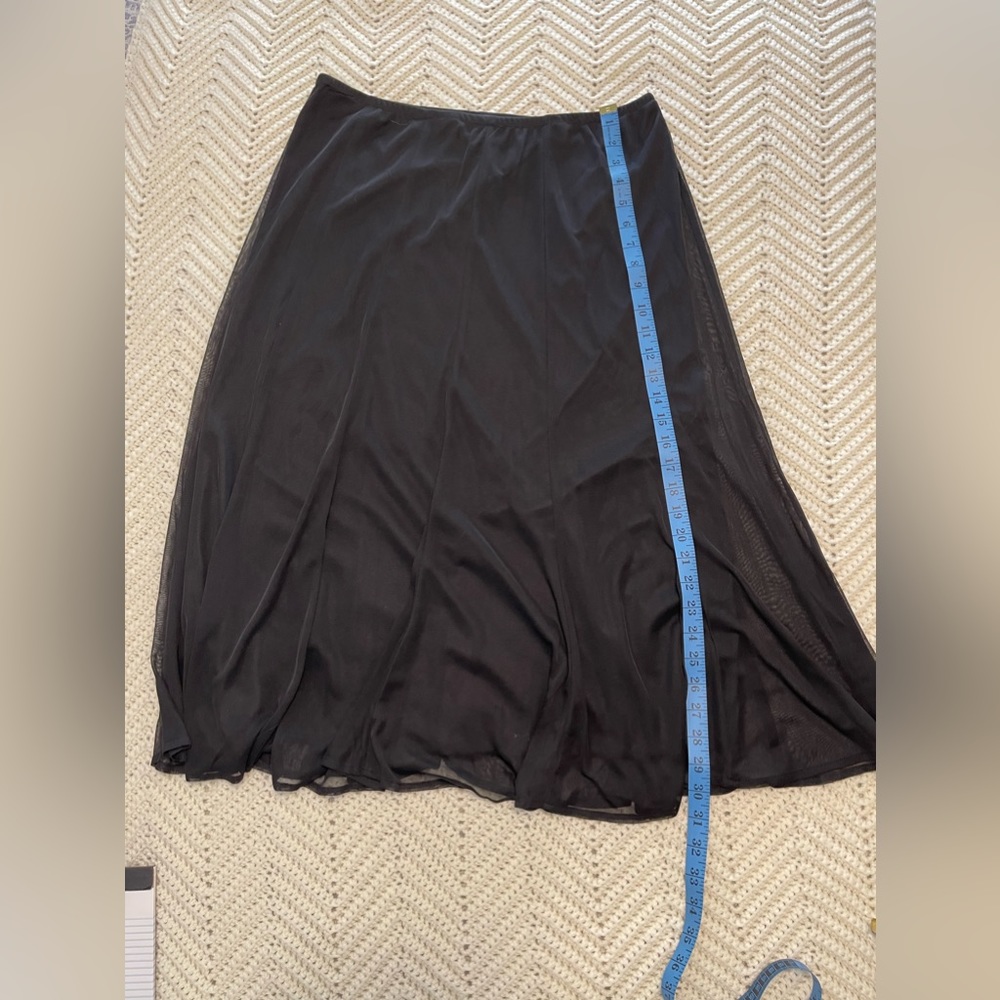 Dressbarn black chiffon skirt